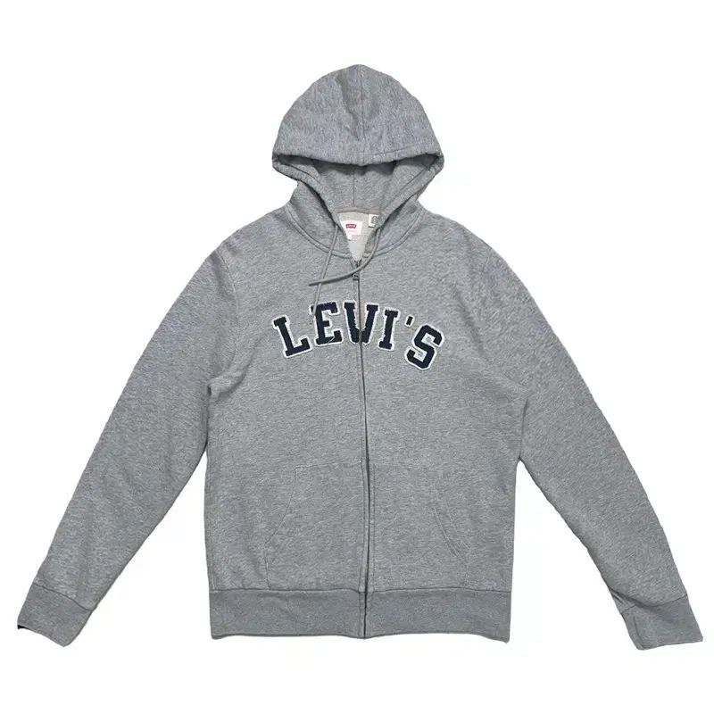 リーバイス ネイビー ロゴ フーディー ジップアップ L