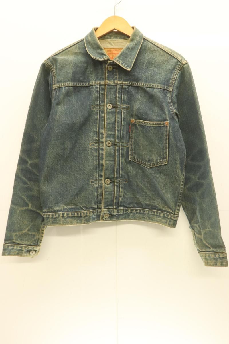 【中古】 LEVIS メンズデニムジャケット Gジャン 38 71506デニムジャケット Gジャン LEVIS 38 青 ブルー ボタン裏j02