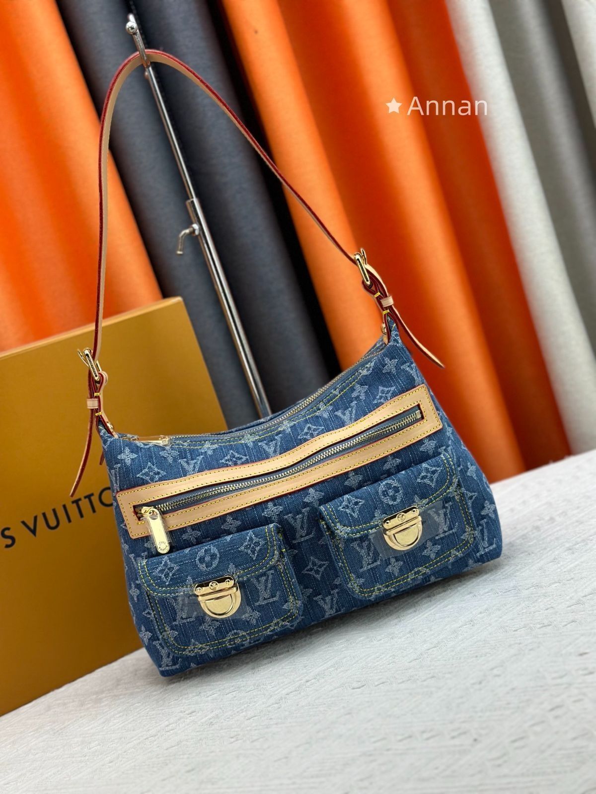 LOUIS VUITTON ルイヴィトン ショルダーバッグ LV バギーPM デニム モノグラム ワンショルダーバッグ