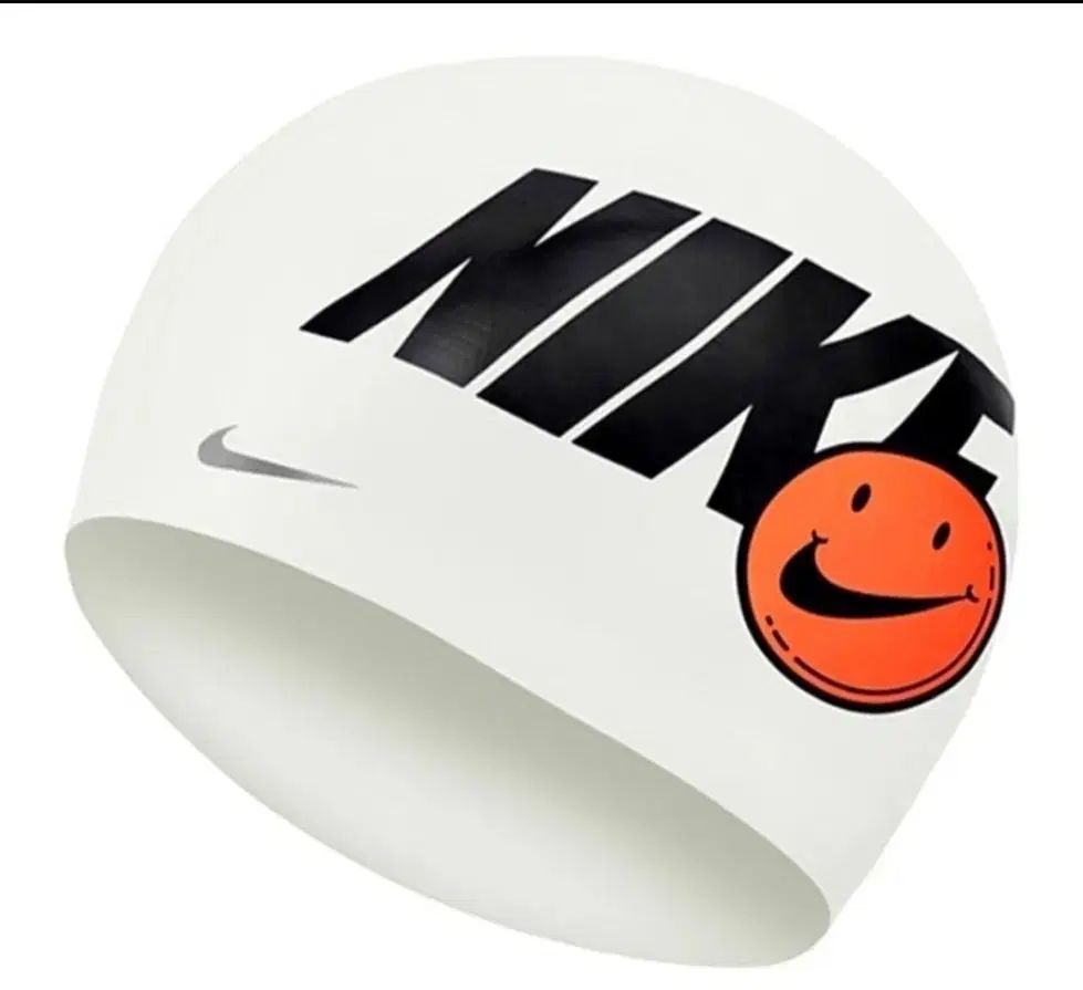 正規品 NIKE ヘブナイキデイ スマイル(オレンジ) スイミングキャップ