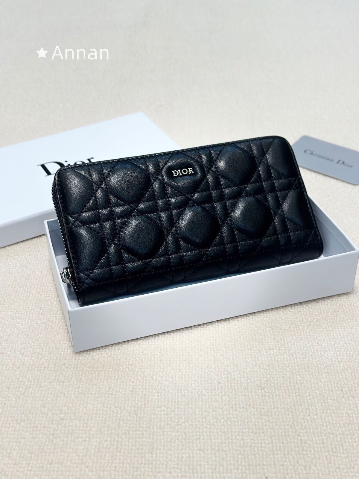 大人気 本革 Christian Dior クリスチャンディオール 長財布 小銭入れ