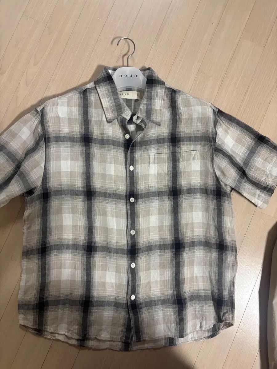 CHECK リネン シャツ 1 サイズ