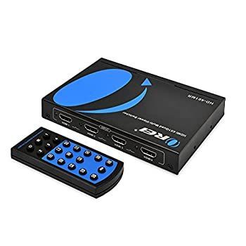 【中古】 Orei PS4 PC Stbの DVD セキュリティカメラ用クワッドマルチビューワ4X1 HDMIスイッチャー4つのポートのシームレスな切り替えとIRリモートサ