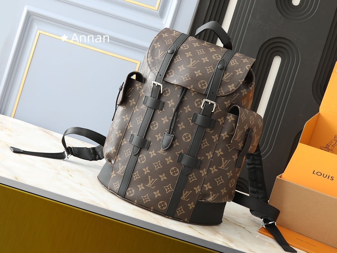 洒落 美品 LV LOUIS VUITTON ルイヴィトン バッグ メンズ クリストファー バックパック
