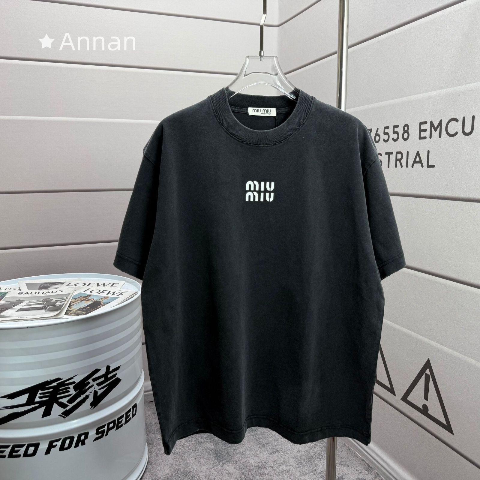 高級美品 状態良 MIUMIU ミュウミュウ Tシャツ 半袖 夏服 トップス