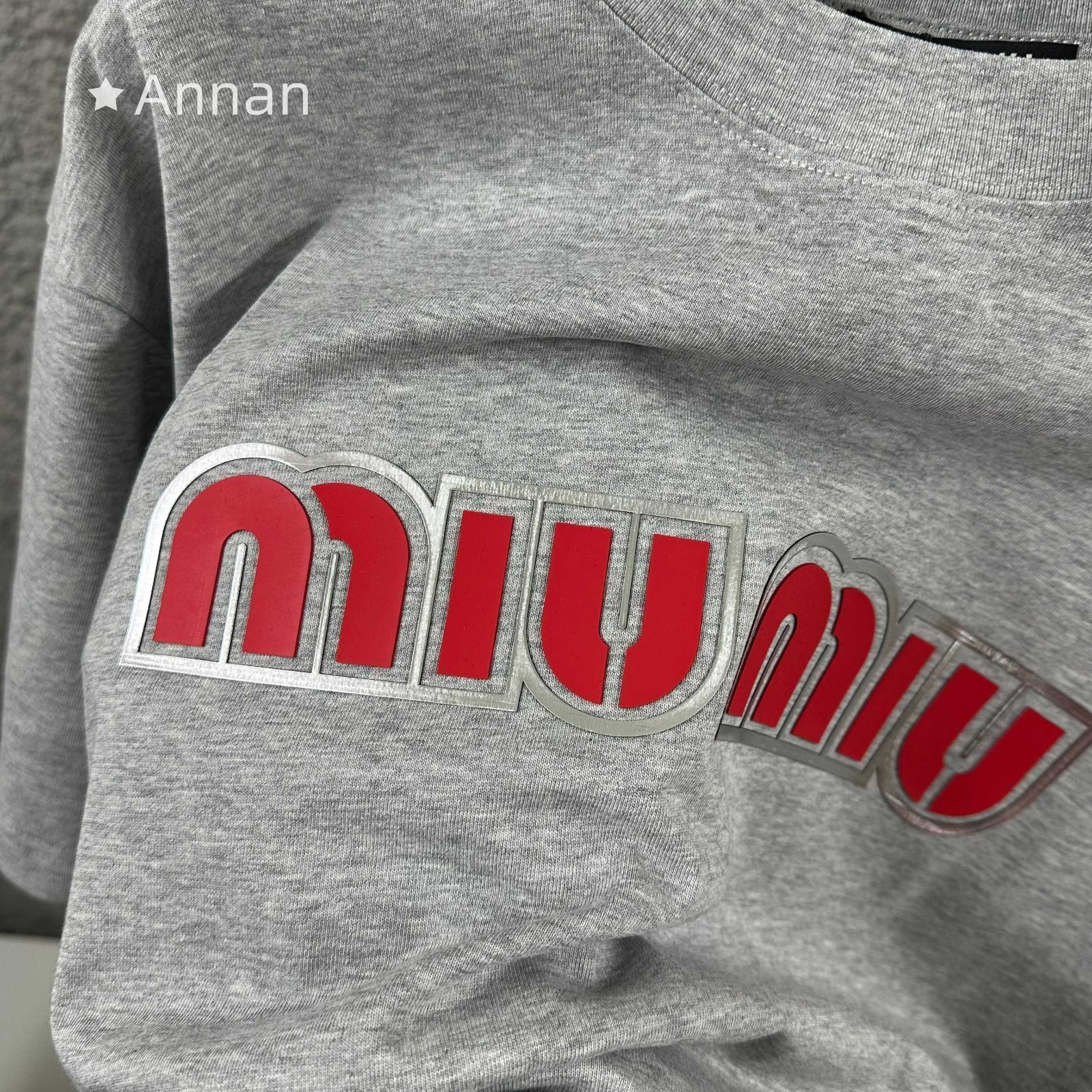 超極SSS美品 MIUMIU ミュウミュウ Tシャツ 半袖 夏服 トップス 男女