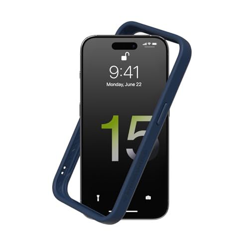 RHINOSHIELD [iPhone 15 Pro] CrashGuard バンパー ケース 耐衝? 米軍MIL規格 衝撃吸収 傷 指紋 防止 薄型 軽量 SGS認証 - ネイビーブルーma e87ac208