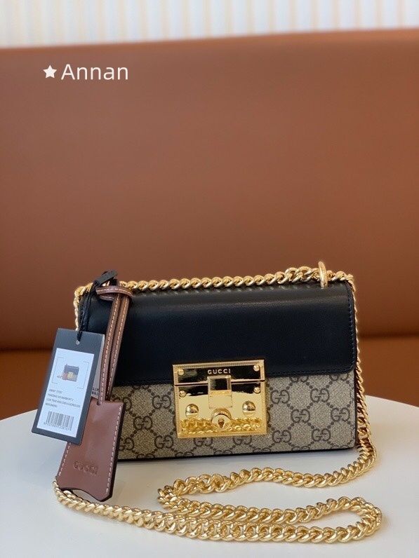 超美品 限定品 グッチ(Gucci) グッチ ショルダーバッグ GGスプリーム 409487 ブラック ブラウン レディース