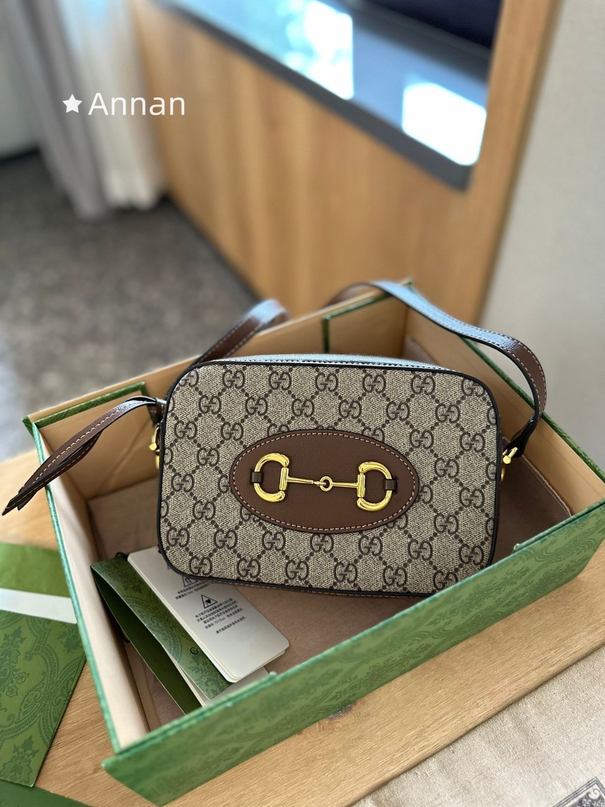 美品 グッチ ショルダーバッグ ホースビット1955 スモール GGスプリーム 760196 GUCCI バッグ
