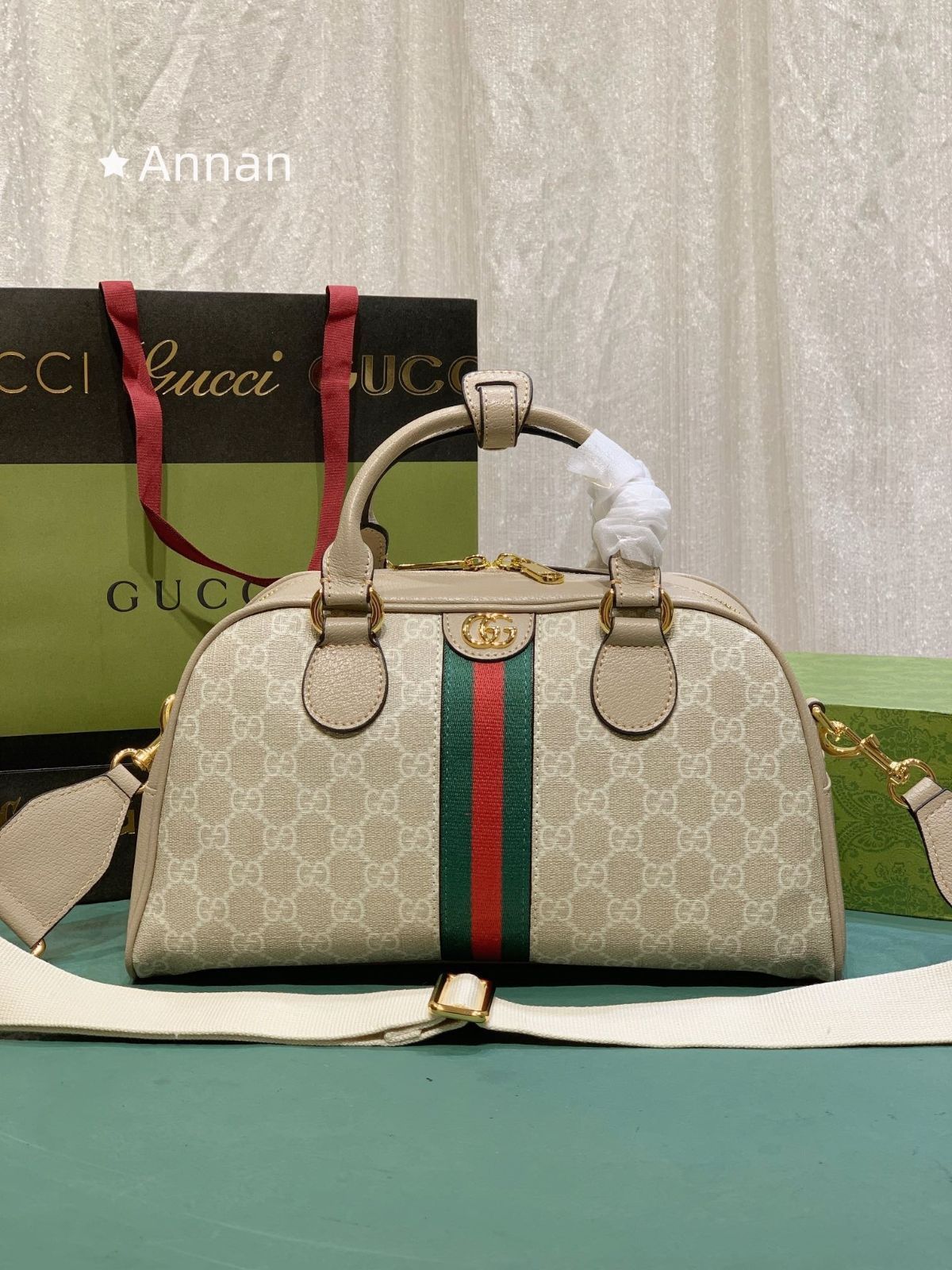 人気 グッチ GUCCI ハンドバッグ　GGフローラ　オフディア　2WAY　ボストン　マルチカラー　724575