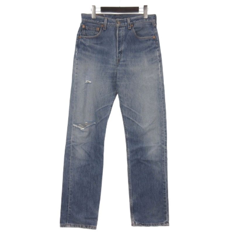 リーバイス Levi's 501 デニム パンツ ジーンズ ダメージ加工 553刻印 USA製 インディゴ W32