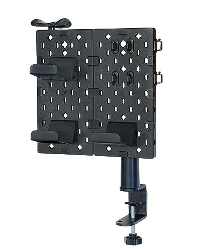 EastForce ゲーミングペグボード 回転式 2WAY 有孔ボード パネル 卓上収納 フック トレー付き クランプ式 ブラック 25×25? 書斎 shu 1eb946e3 4,947円