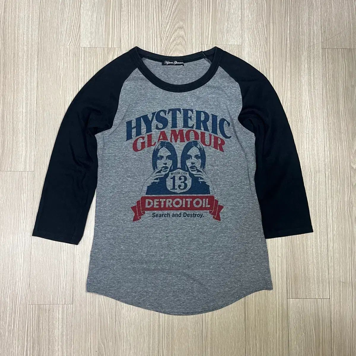 HYSTERIC GLAMOUR ヒステリックグラマー ラグラン 7分 Tシャツ