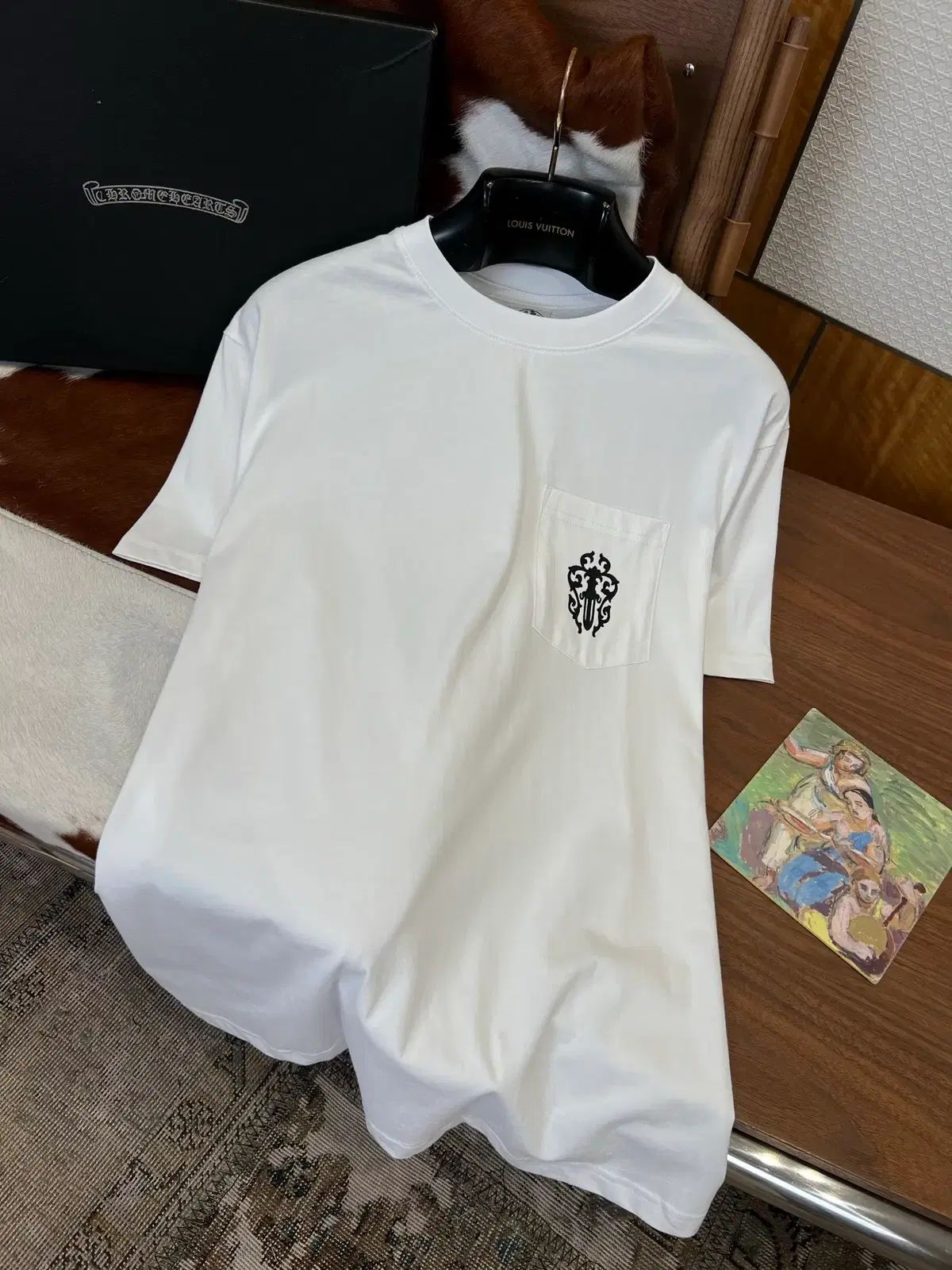 CHROME HEARTS クロムハーツ ラウンドネック 半袖Tシャツ ポケット スモールロゴ ユニセックス