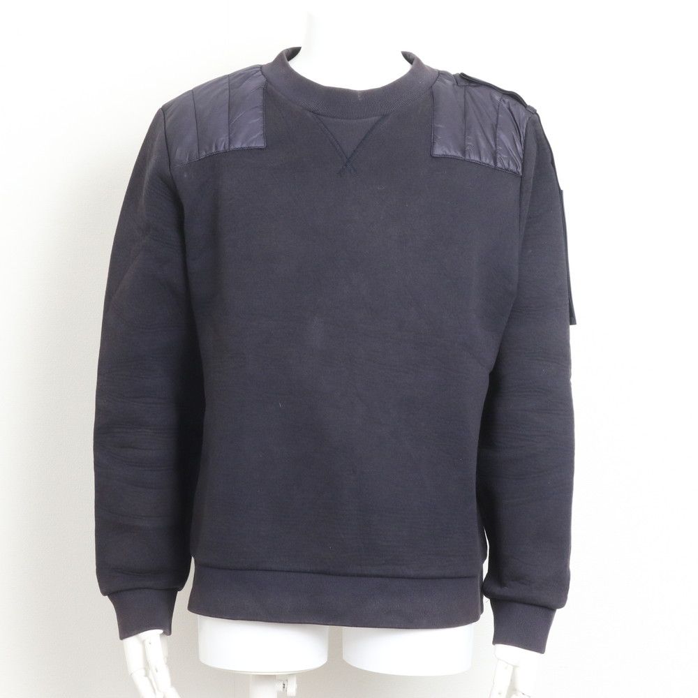 モンクレール キルティング ナイロン スウェット ネイビー 紺 XL 長袖 トップス ファッション 洋服 ブランド メンズ MNM DY28-2【中古】