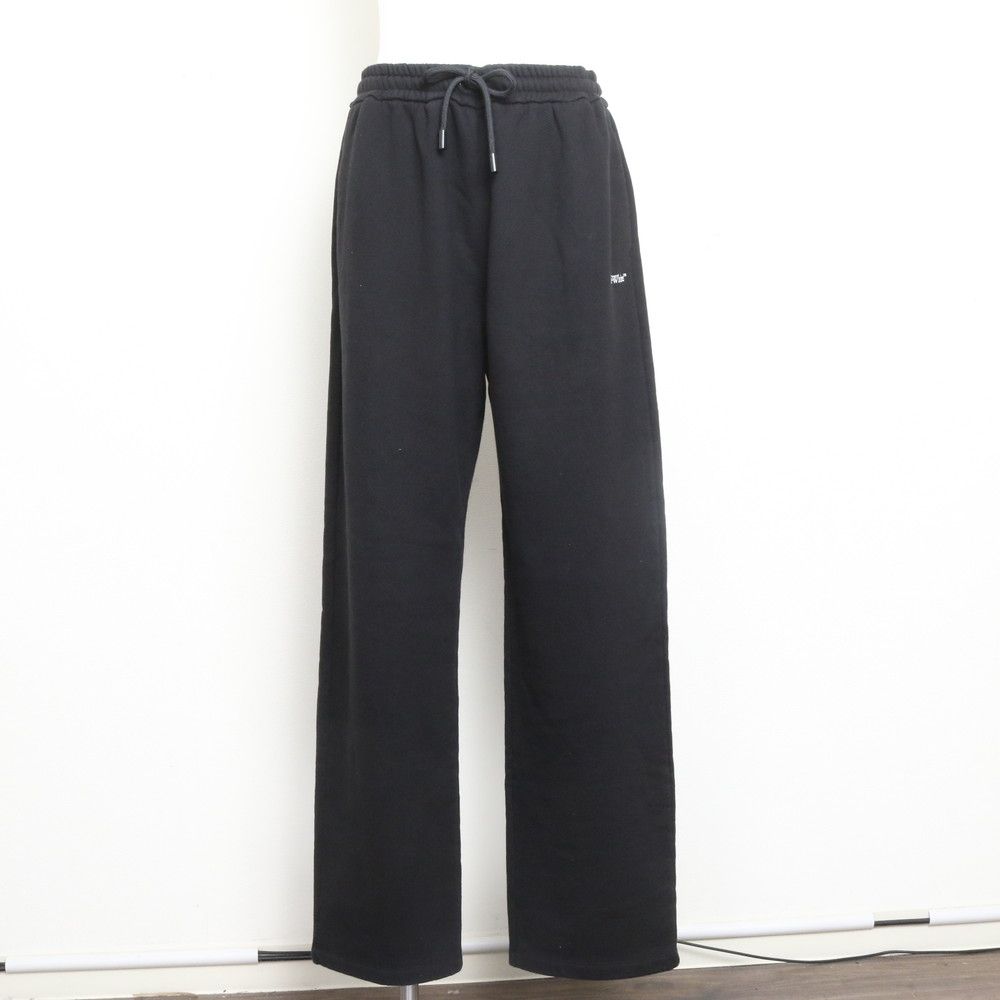 極美品 OFF-WHITE オフホワイト スウェット パンツ XXL ボトムス ジャージ 刺繍 洋服 紳士 ブラック 黒 メンズ ENM DY28-1【中古】