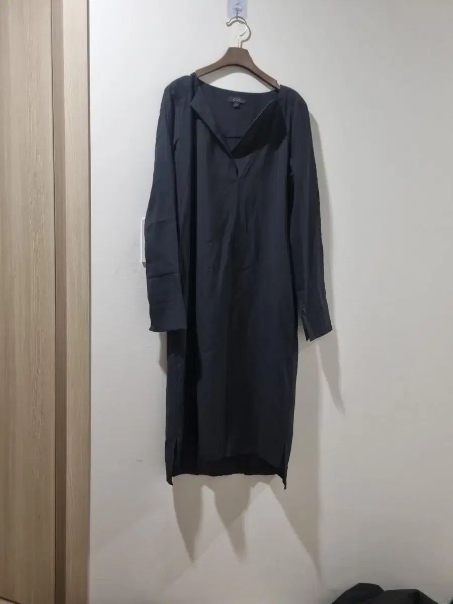 COS ブラック モダール ブレンド ロング ONE PIECE EUR 36