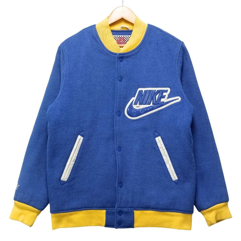 SUPREME シュプリーム × NIKE SB VARSITY JACKET スタジャン ブルー