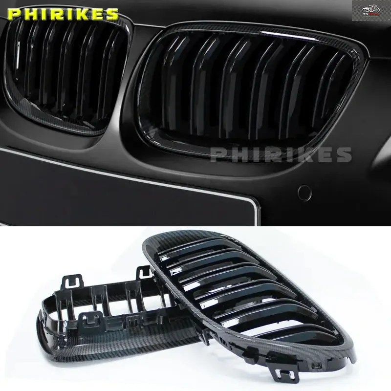 BMW E92 E93 3シリーズ 328i 335i クーペ LCI 2010-2013用 2個セット 車スタイル フロント キドニー ダブルスラット グリル