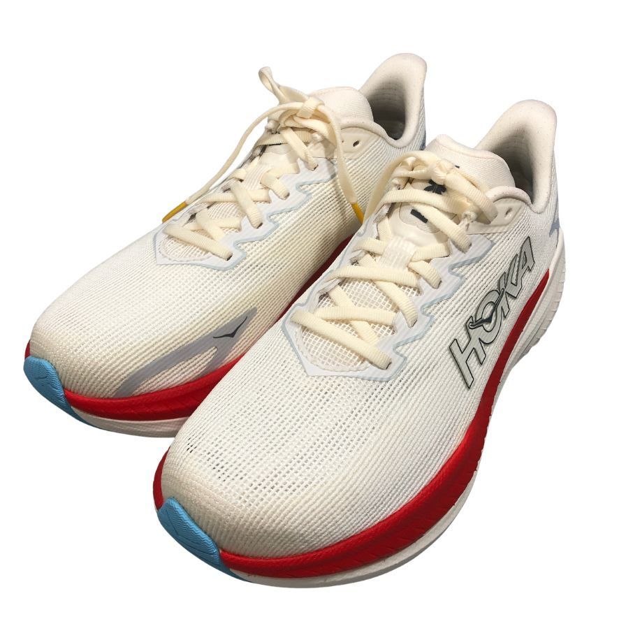 ホカオネオネ ランニングシューズ マッハ X3 ホワイト【AFC8】【中古】 ホカオネオネ ランニングシューズ マッハ X3 ホワイト【AFC8】【中古