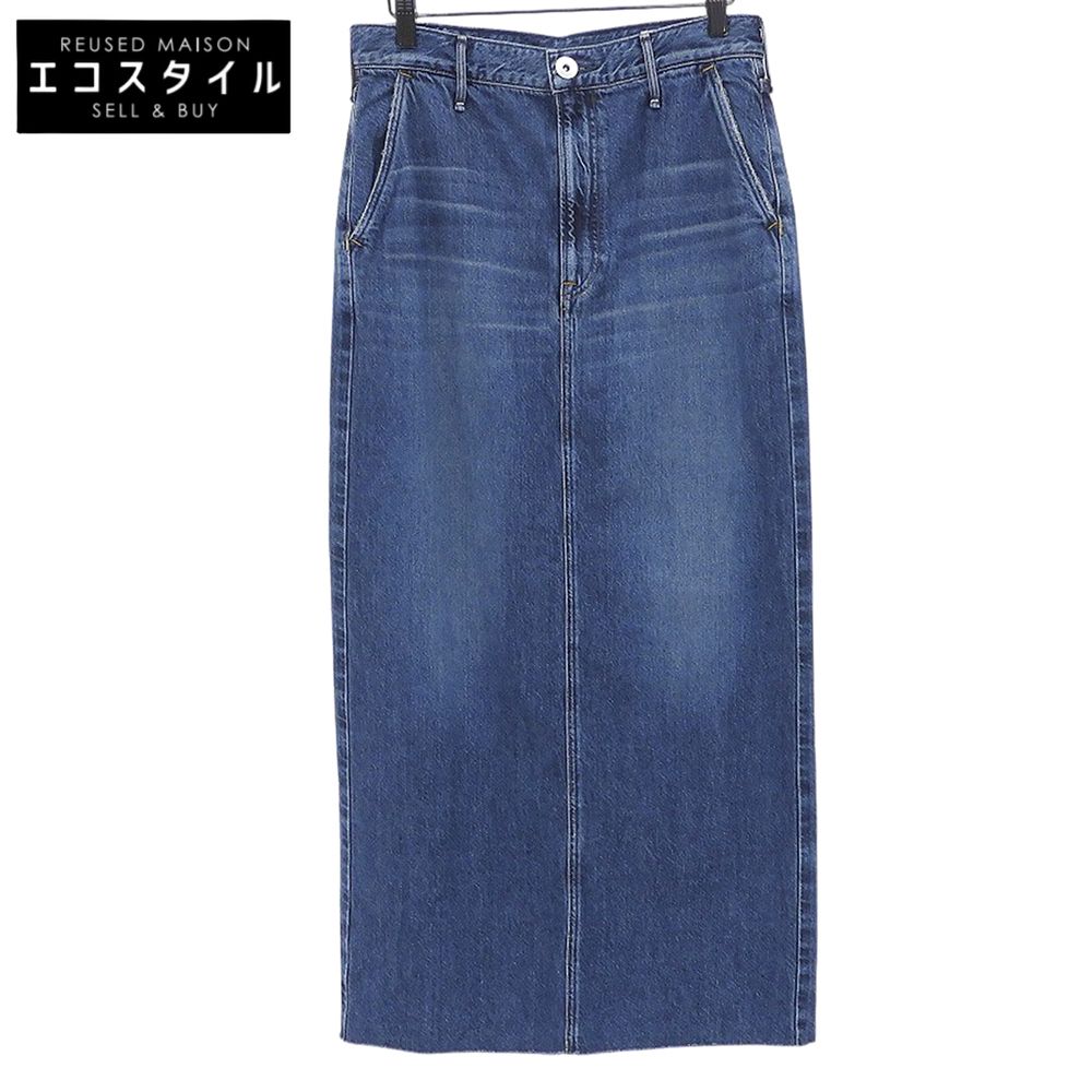 upper hights アッパーハイツ 美品 THE ELIN カットオフデニムスカート レディース インディゴ 25 25