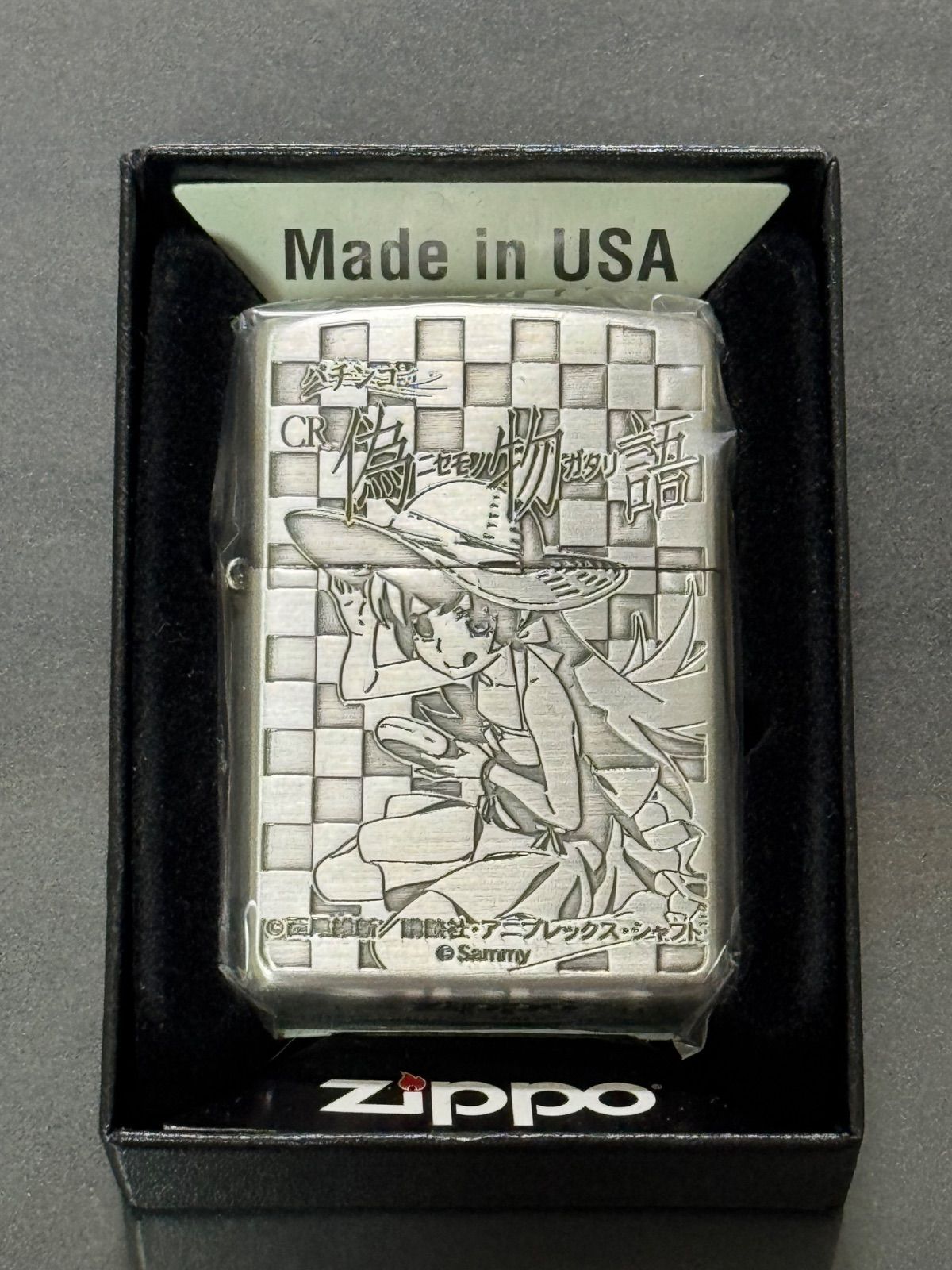 zippo 偽物語 忍野忍 両面デザイン 2017年製 西尾維新 講談社 アニプレックス シャフト silver シルバー デッドストック ケース 保証書