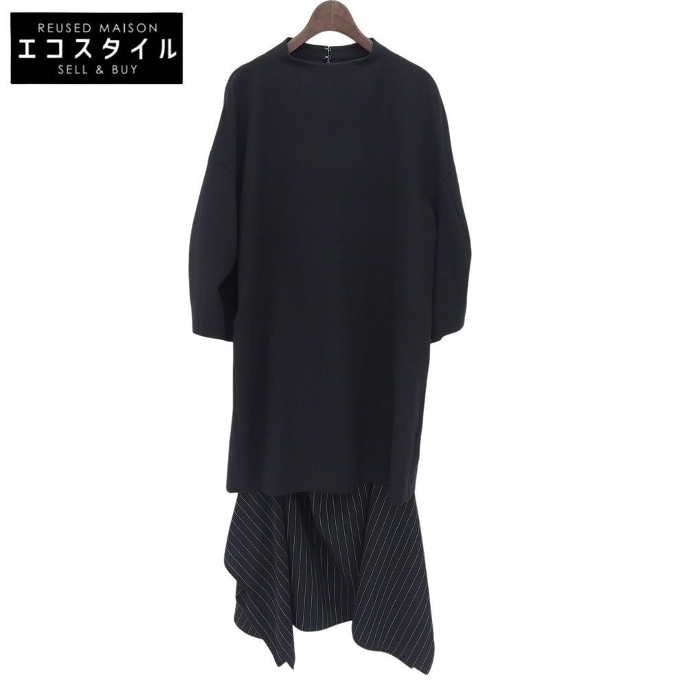 ENFOLD エンフォルド 2way ボリュームスリーブ ワンピース セットアップ レディース ブラック 36 300BS133-3690 36