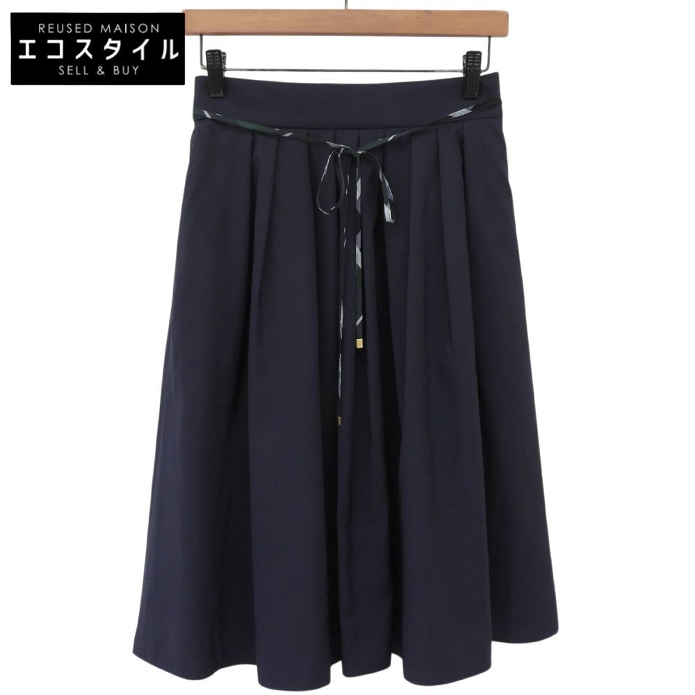 BLUE LABEL CRESTBRIDGE ブルーレーベルクレストブリッジ 美品 デュアルライトウェザー スカート レディース ネイビー 36 24年製 36