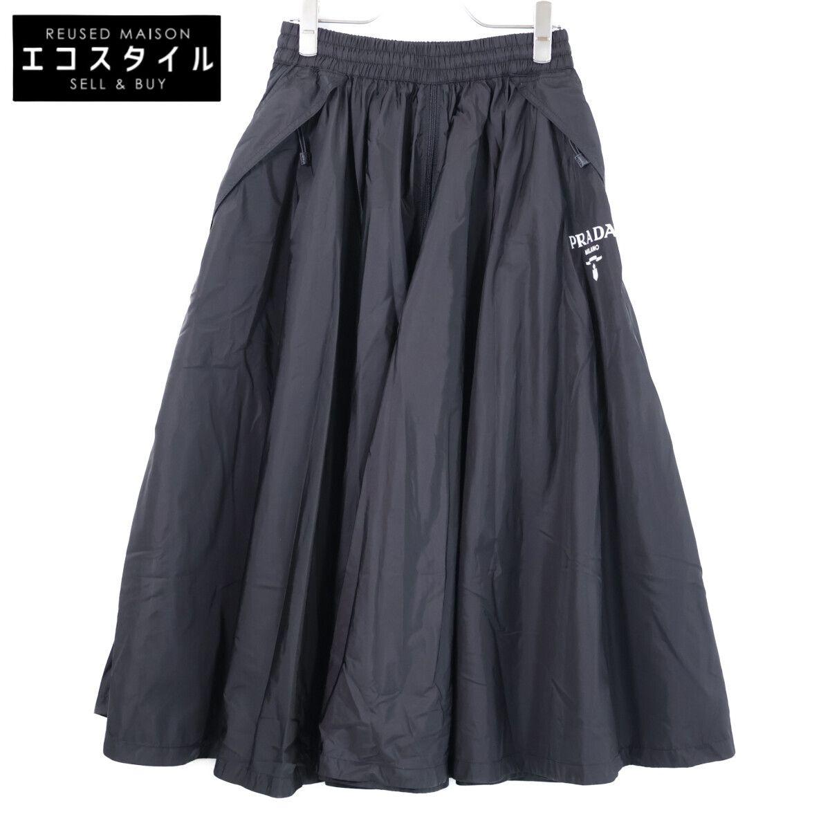 PRADA プラダ 【美品/国内正規】21H951 S231 1WQ9 RE-NYLON センタージップ フレア 38