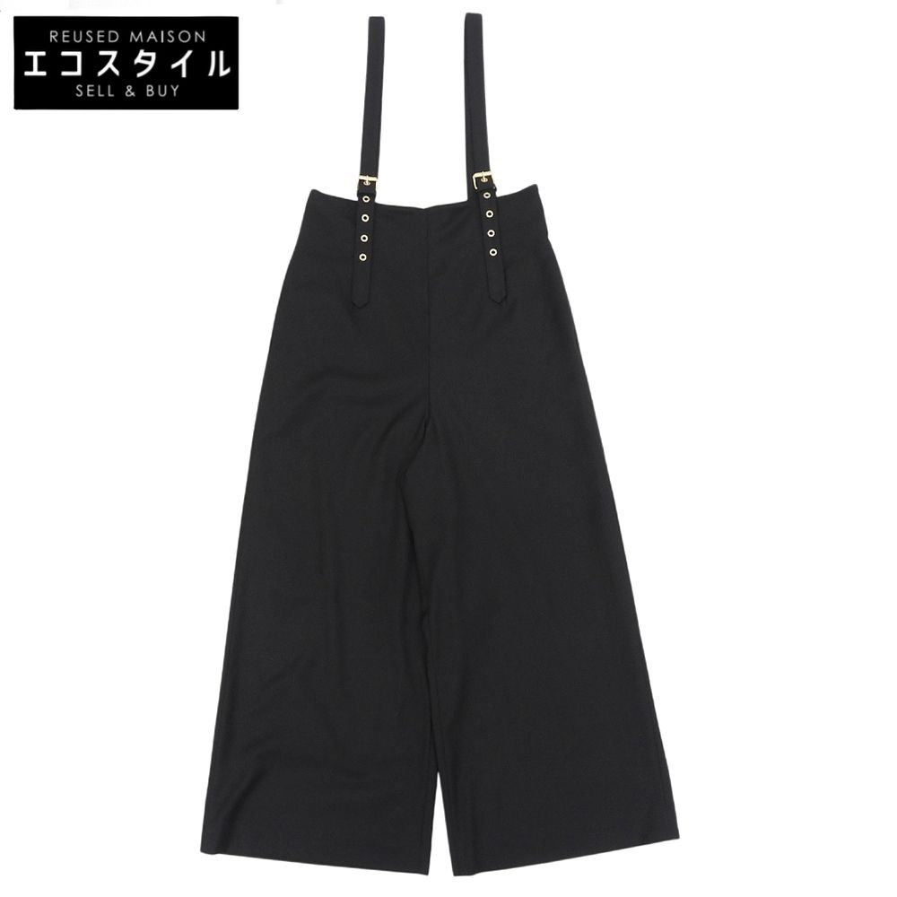 BLUE LABEL CRESTBRIDGE ブルーレーベルクレストブリッジ ハイウエスト サロペット レディース ブラック 36 55R80-822-09 36