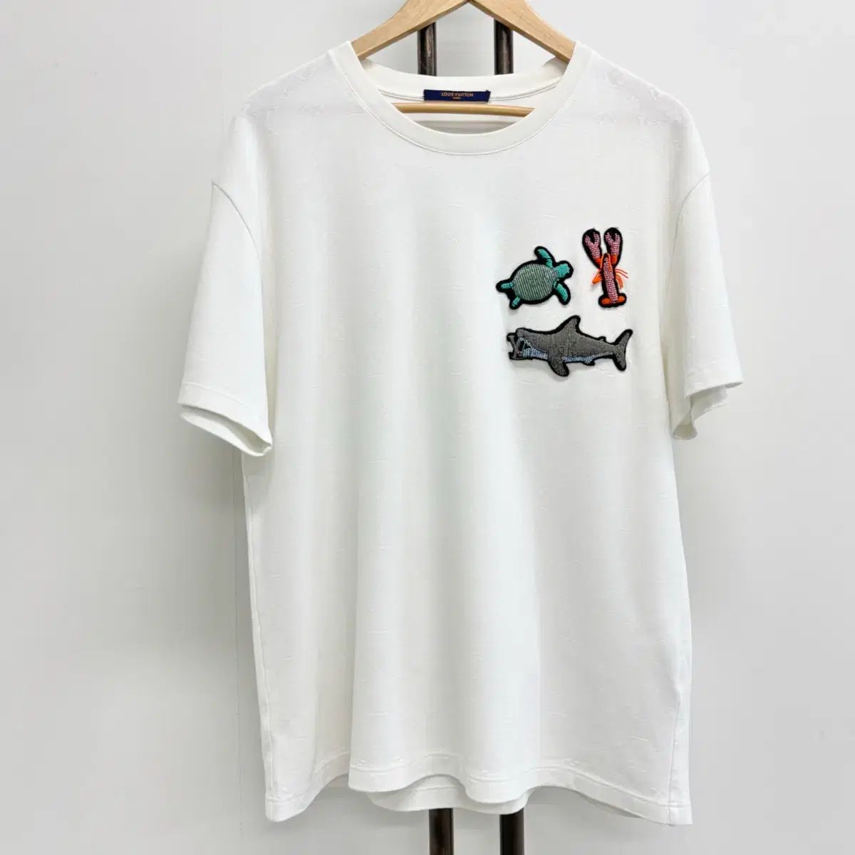 L ルイヴィトン LVロゴ ビーズ ANIMAL アニマル ニット 半袖Tシャツ
