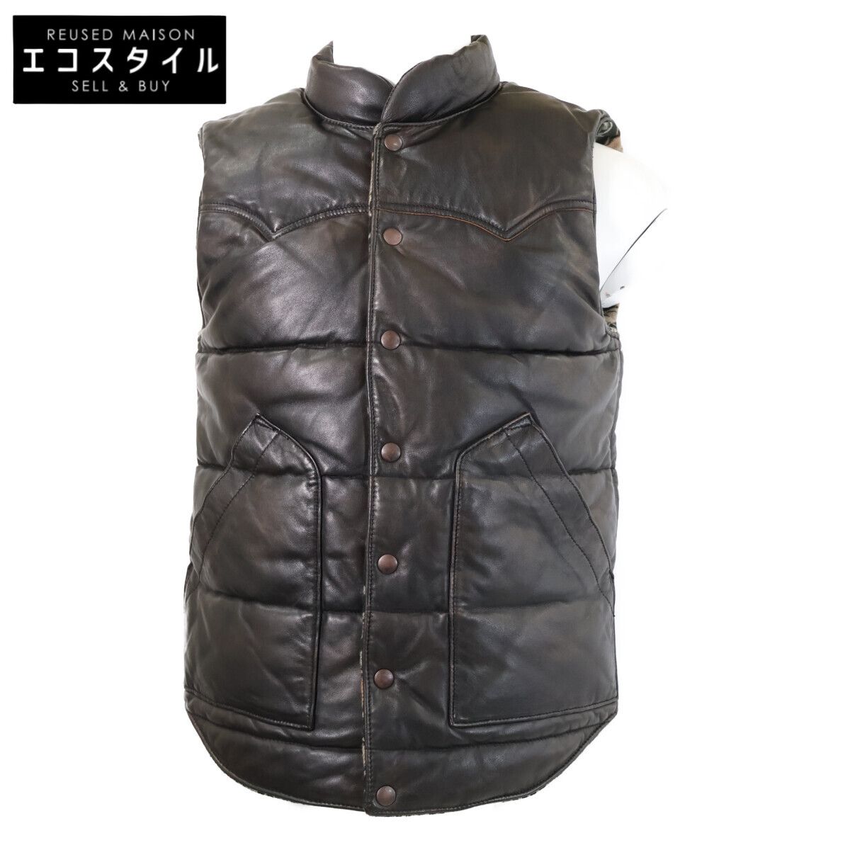 RRL ダブルアールエル 【美品/国内正規/26SS】MNRROTW1N220067 ラムレザーｘフローラルコットンジャガード リバーシブル XS/TP