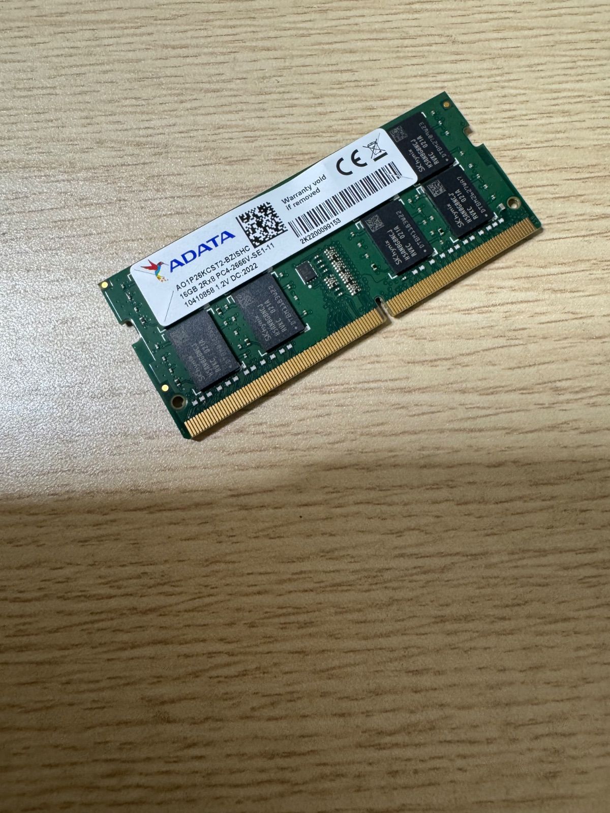 ADATA DDR4 16GB 2666MHz メモリ 動作確認済 - メルカリ