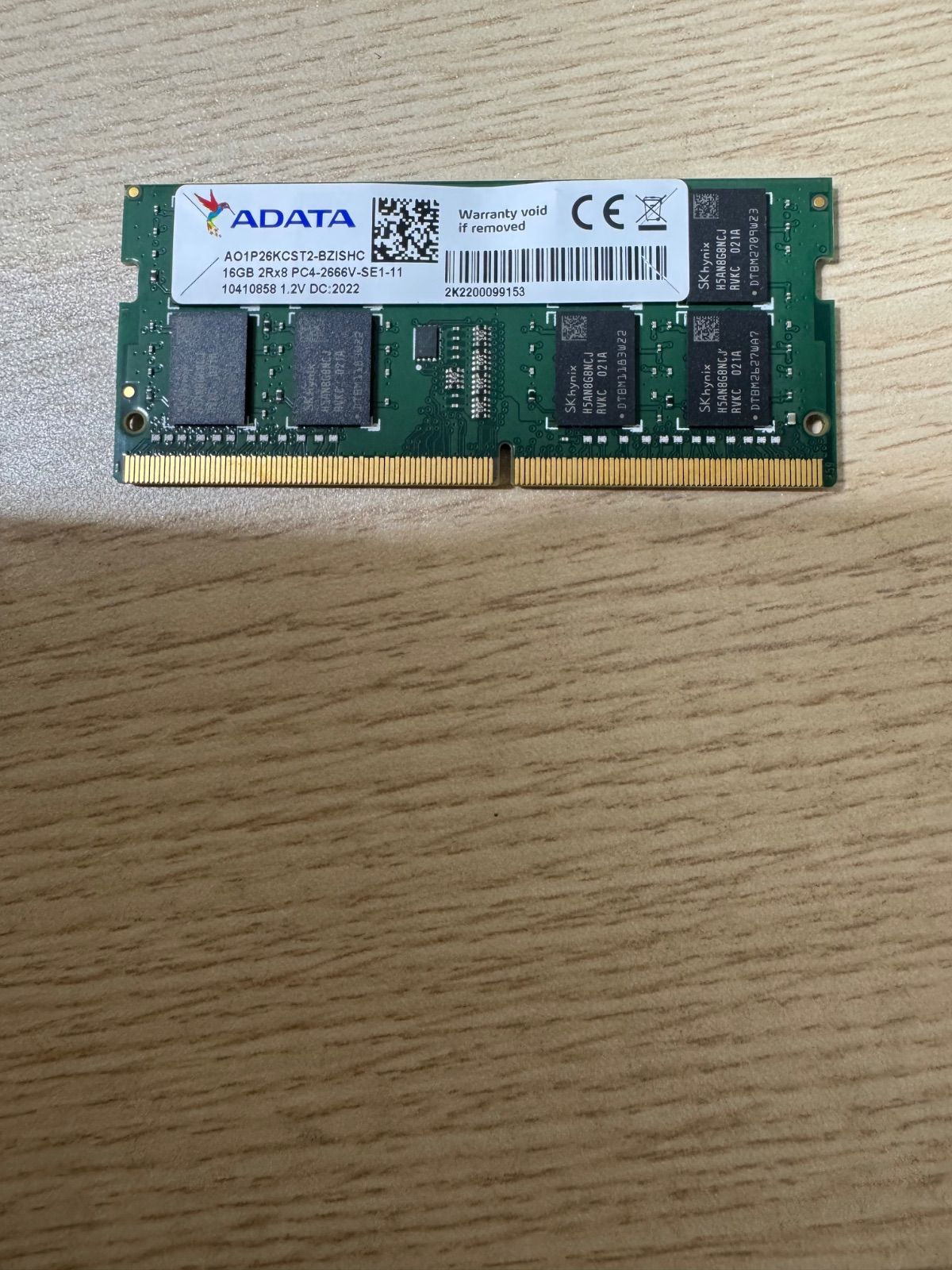 ADATA DDR4 16GB 2666MHz メモリ 動作確認済 - メルカリ