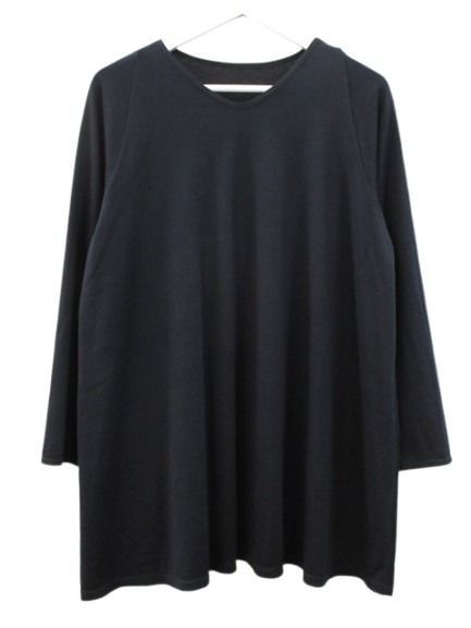 ヨーガンレール JURGEN LEHL コットン チュニック カットソー 無地 ネイビー 紺 Tシャツ 長袖 トップス