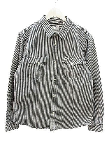 リーバイス Levi's リラックスフィット ウエスタンシャツ PC9-A1919-0030 ヒッコリー M インディゴブルー 長袖 ボタンシャツ ストライプ トップス
