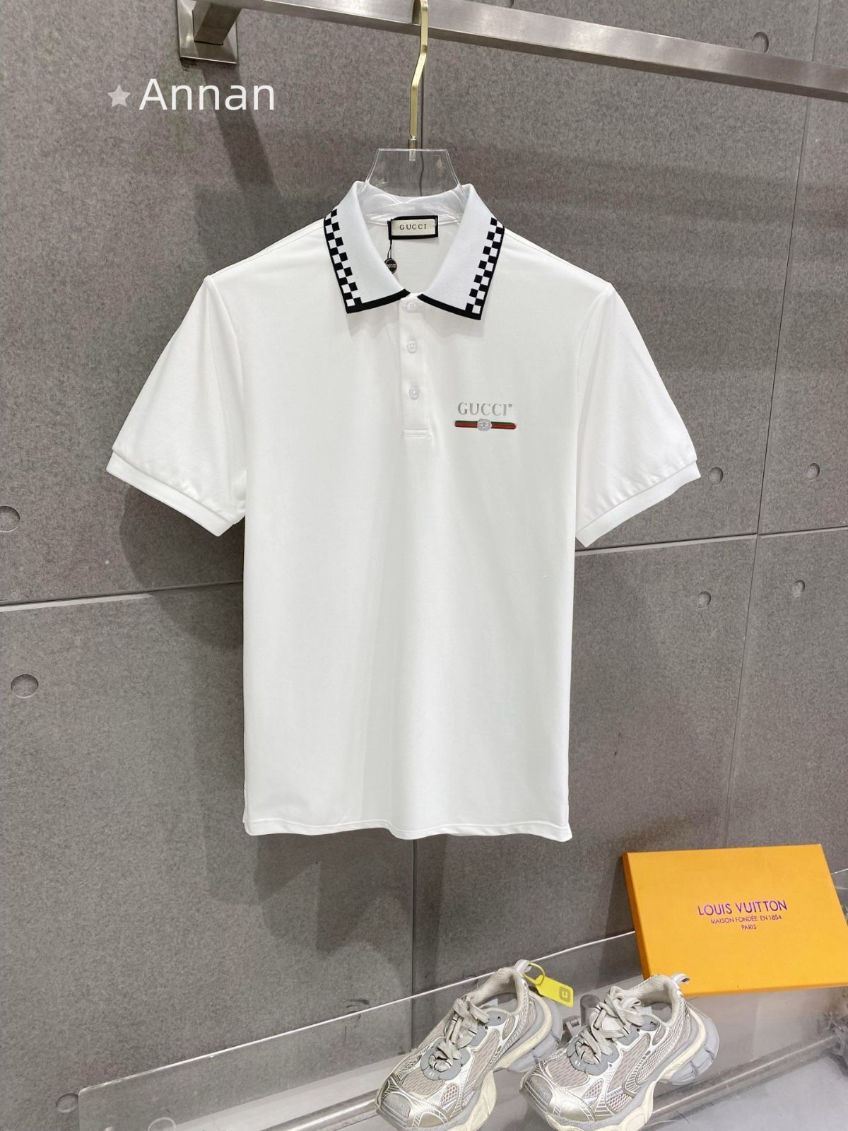美品 限定品 新品新品 タグ付 GUCCI グッチ ポロシャツ 半袖シャツ POLO メンズ レディース ユニセックス カジュアル