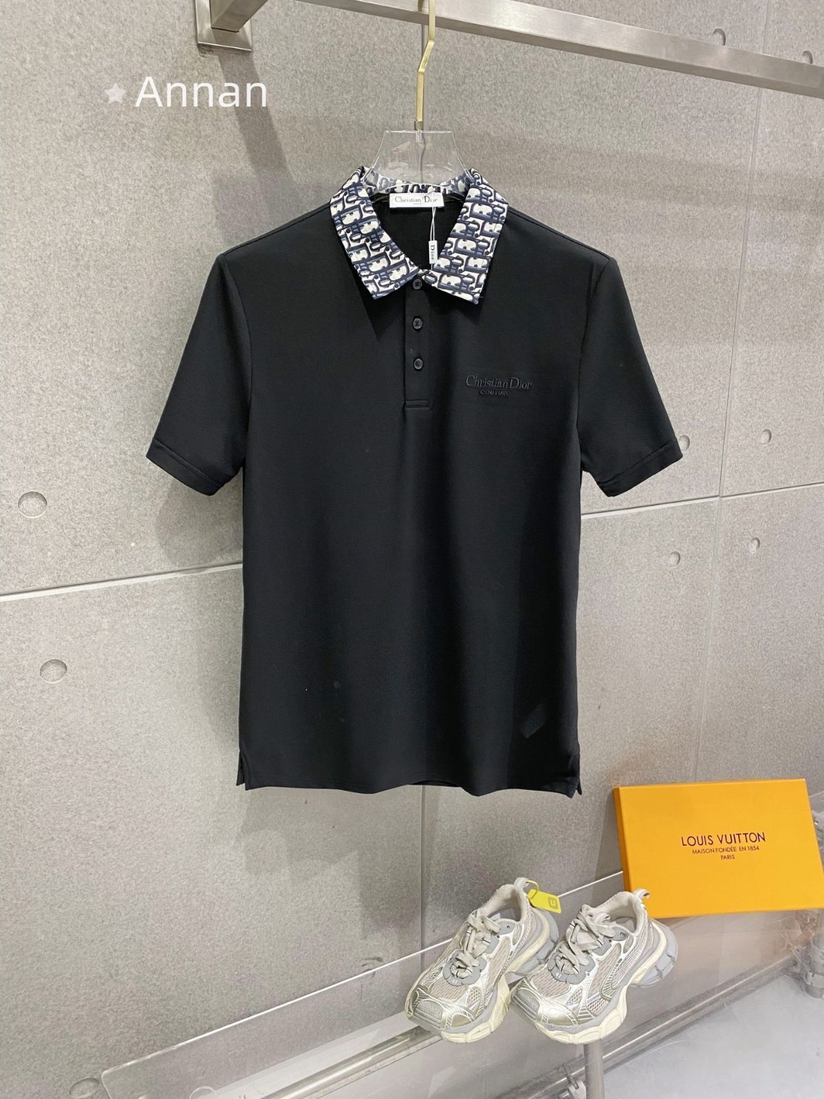 【極美品 現行型】新品 タグ付 CHRISTIAN DIOR クリスチャン ディオールポロシャツ 半袖シャツ POLO メンズ レディース ユニセックス カジュアル