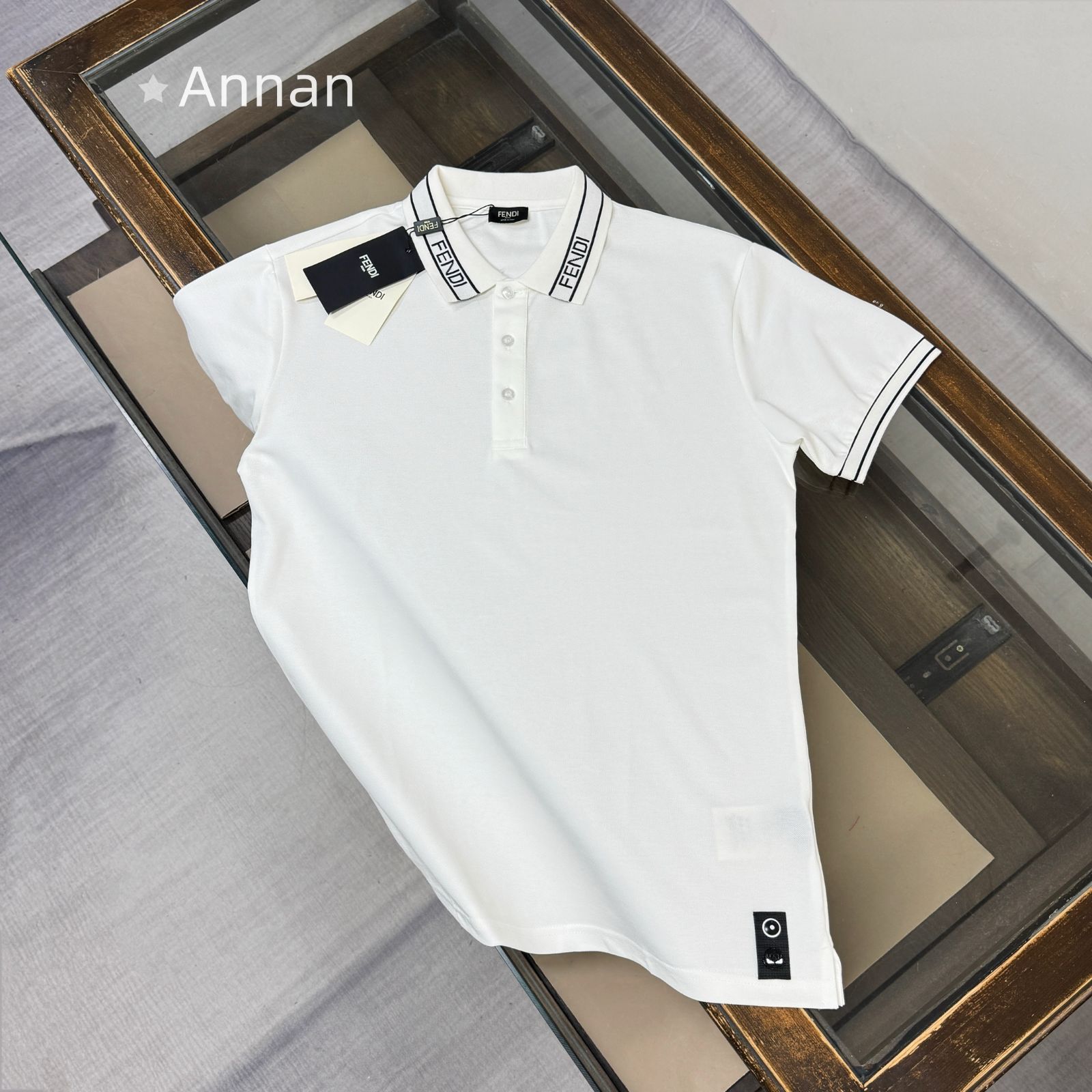 高級 人気商品新品 タグ付 FENDI フェンディ ポロシャツ 半袖シャツ POLO メンズ レディース ユニセックス カジュアル