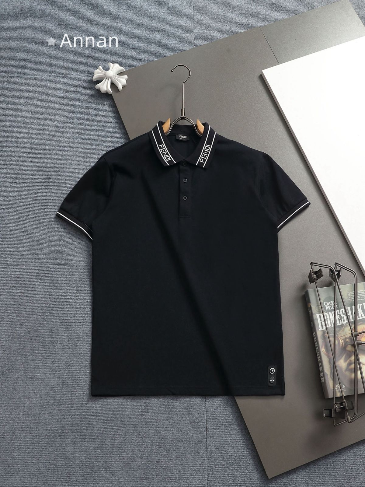 状態良 新品 期間限定☆ 新品 タグ付 FENDI フェンディ ポロシャツ 半袖シャツ POLO メンズ レディース ユニセックス カジュアル