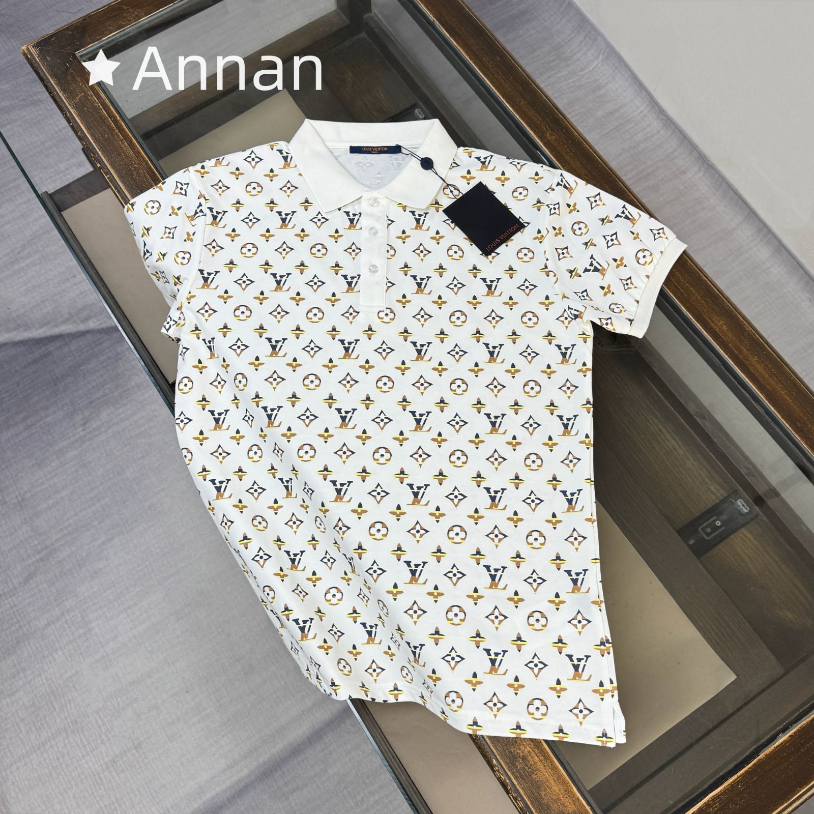 美品 限定品 新品新品 タグ付 LV LOUIS VUITTON ルイヴィトン ポロシャツ 半袖シャツ POLO メンズ レディース ユニセックス カジュアル