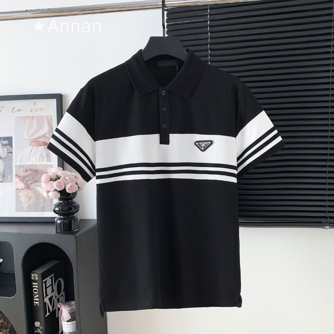 【未使用品】最終値下げ新品！新品 タグ付 PRADA プラダ ポロシャツ 半袖シャツ POLO メンズ レディース ユニセックス カジュアル
