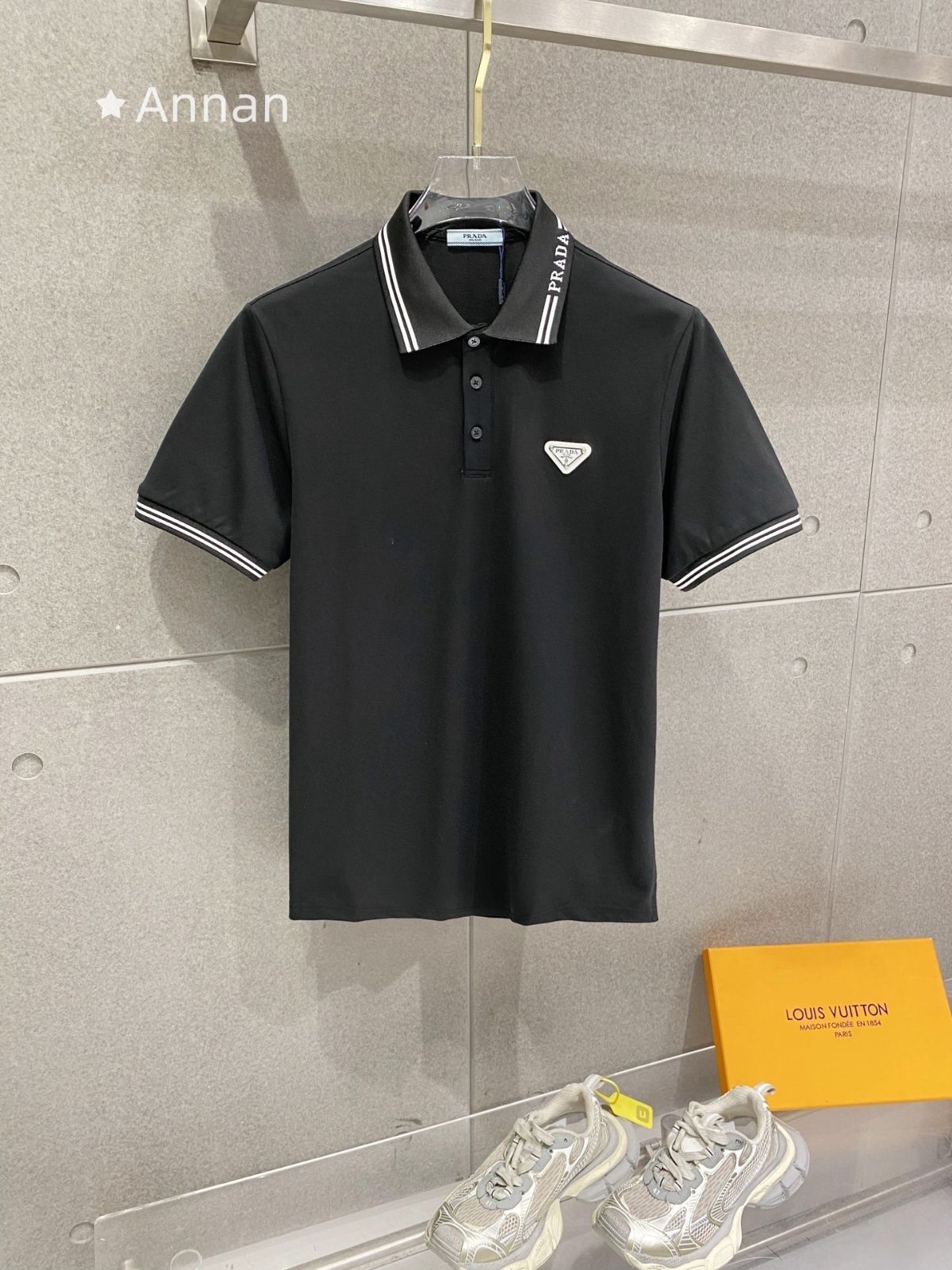 送料無料 美品 美品 超美品 新品 タグ付 PRADA プラダ ポロシャツ 半袖シャツ POLO メンズ レディース ユニセックス カジュアル