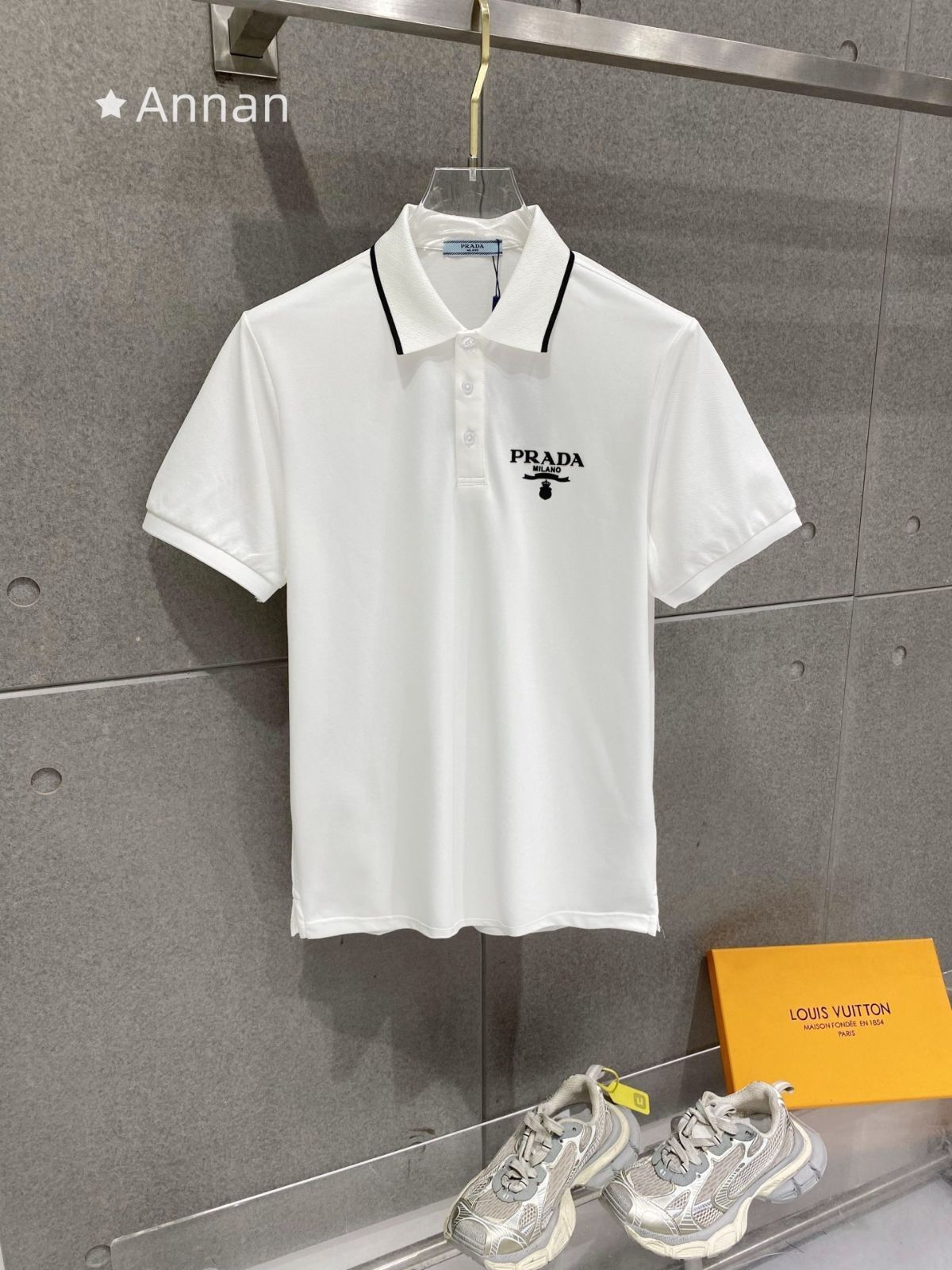 超美品 美品 限定品 超美品 新品 タグ付 PRADA プラダ ポロシャツ 半袖シャツ POLO メンズ レディース ユニセックス カジュアル
