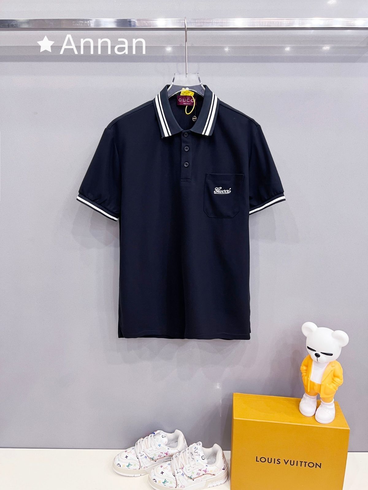 美品 本日特価 新品 タグ付 GUCCI グッチ ポロシャツ 半袖シャツ POLO メンズ レディース ユニセックス カジュアル