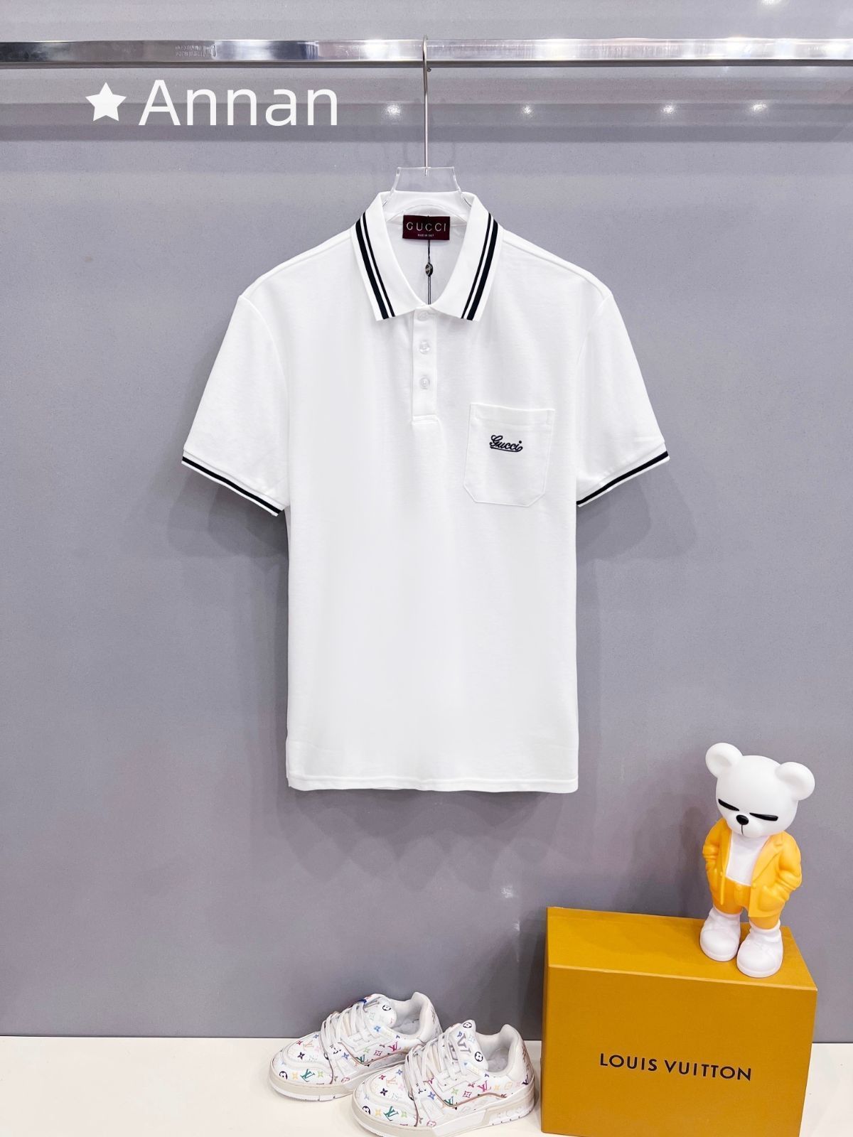 美品 期間限定☆ 新品 タグ付 GUCCI グッチ ポロシャツ 半袖シャツ POLO メンズ レディース ユニセックス カジュアル