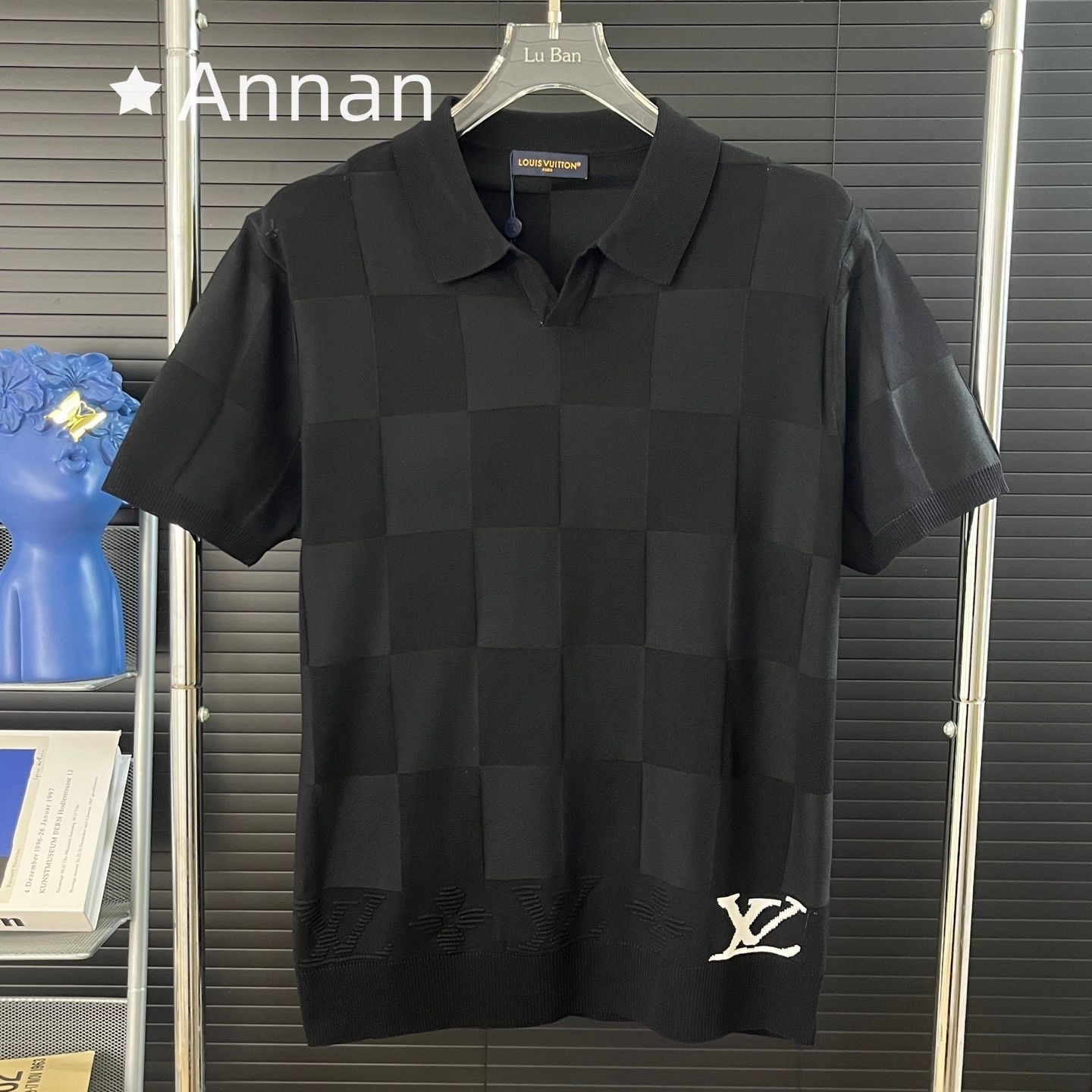 極美品 新品 タグ付 LV LOUIS VUITTON ルイヴィトン ポロシャツ 半袖シャツ POLO メンズ レディース ユニセックス カジュアル