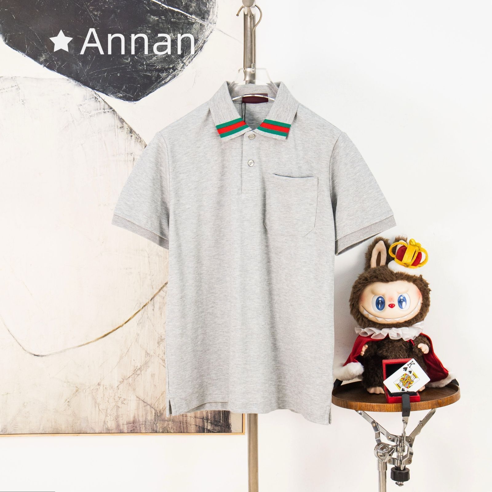 実用性 ★★ 新品 タグ付 GUCCI グッチ ポロシャツ 半袖シャツ POLO メンズ レディース ユニセックス カジュアル