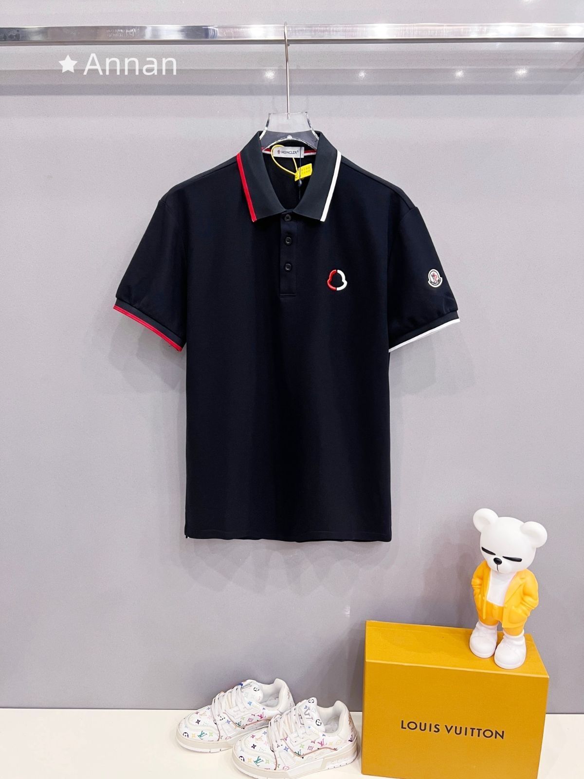送料込☆新品 タグ付 MONCLER モンクレール ポロシャツ 半袖シャツ POLO メンズ レディース ユニセックス カジュアル