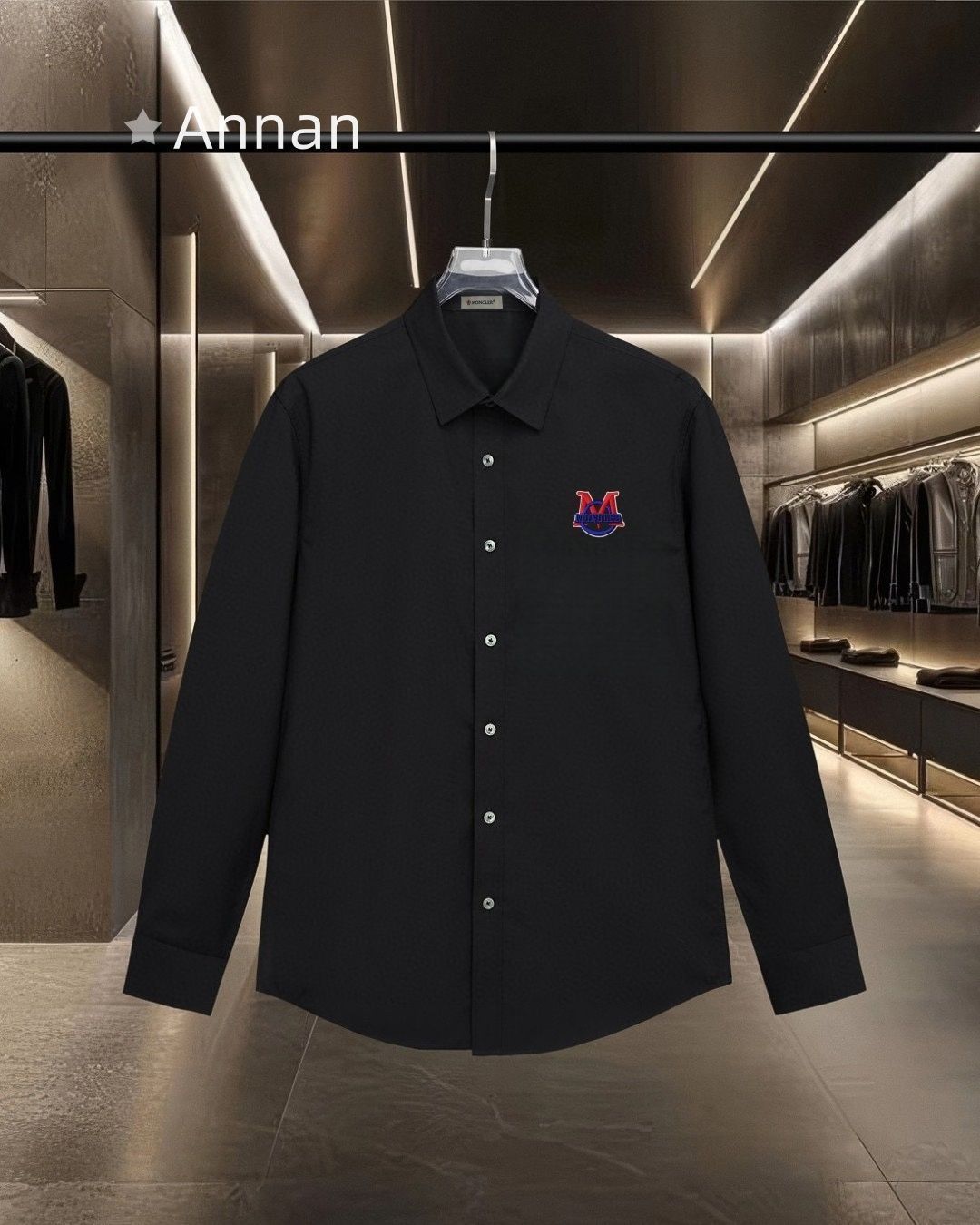 超極SSS美品 良品新品 タグ付 MONCLER モンクレール 長袖シャツ メンズ レディース ユニセックス カジュアル